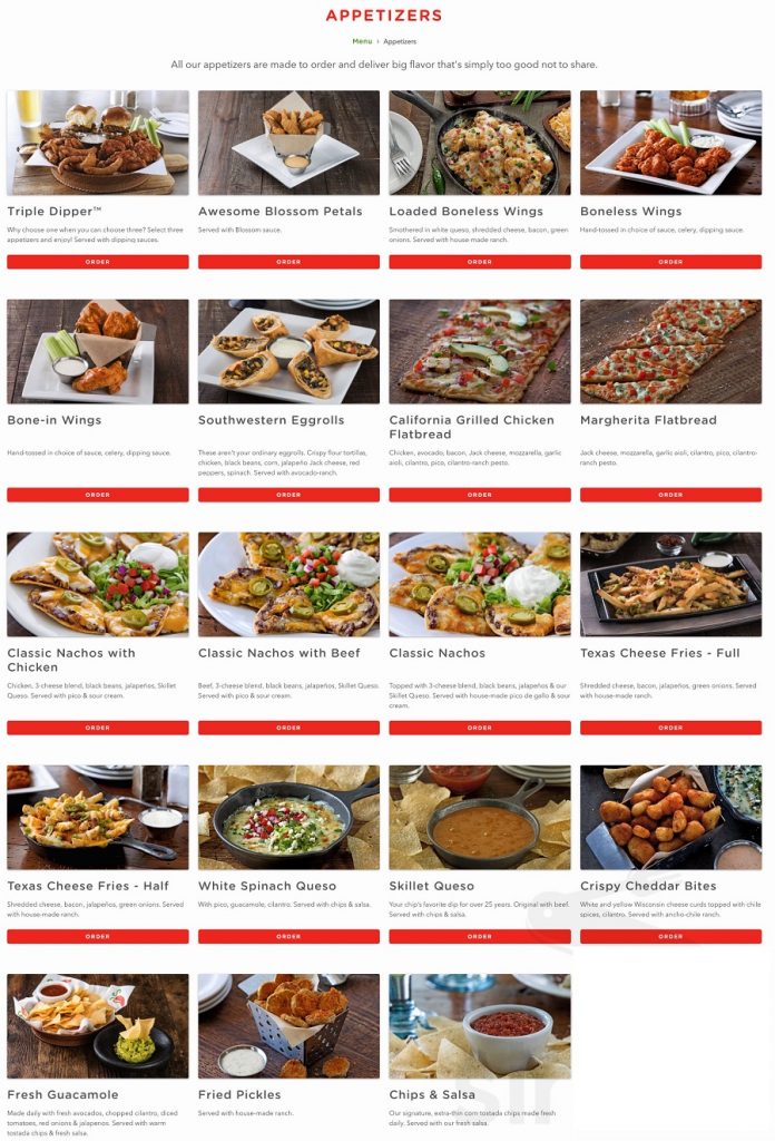 Chilis Menu with Prices February 2024 Food, Drinks Menu with Prices