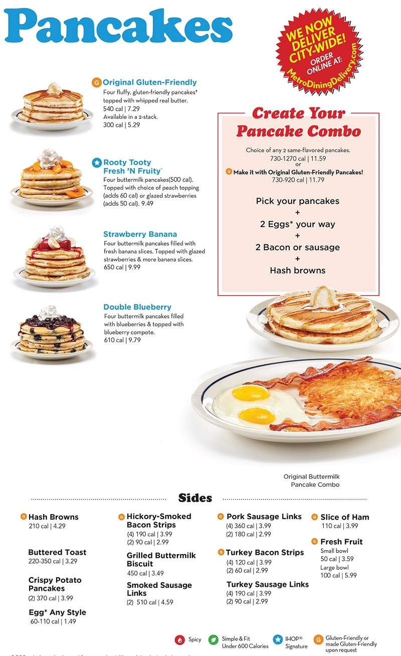 IHOP Menu with Prices and the IHOP Hours March 2024